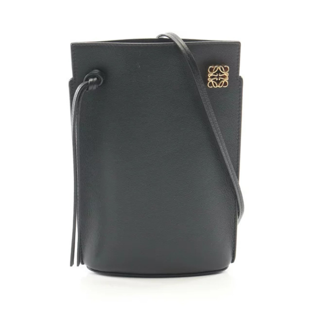 Loewe Dice Pocket Shoulder Bag Leather Black